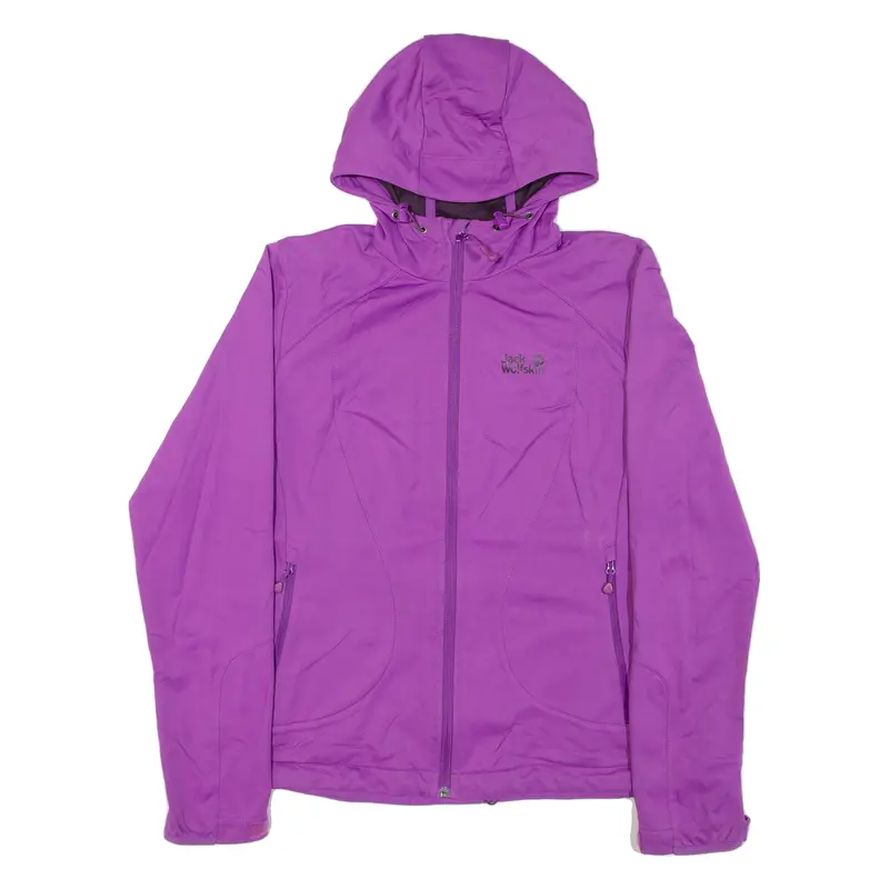 Jack Wolfskin Womens Rain Jacket Purple Hooded Uk 16 1