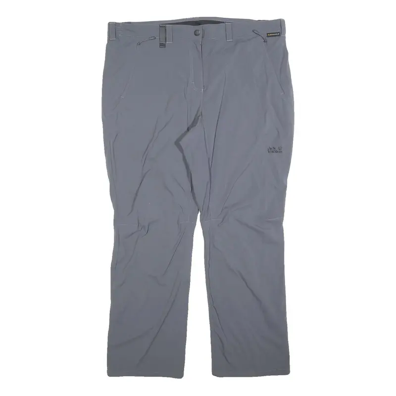 Jack Wolfskin Womens Regular Grey Trousers W40 L30 Zip Outdoor Activewear 1