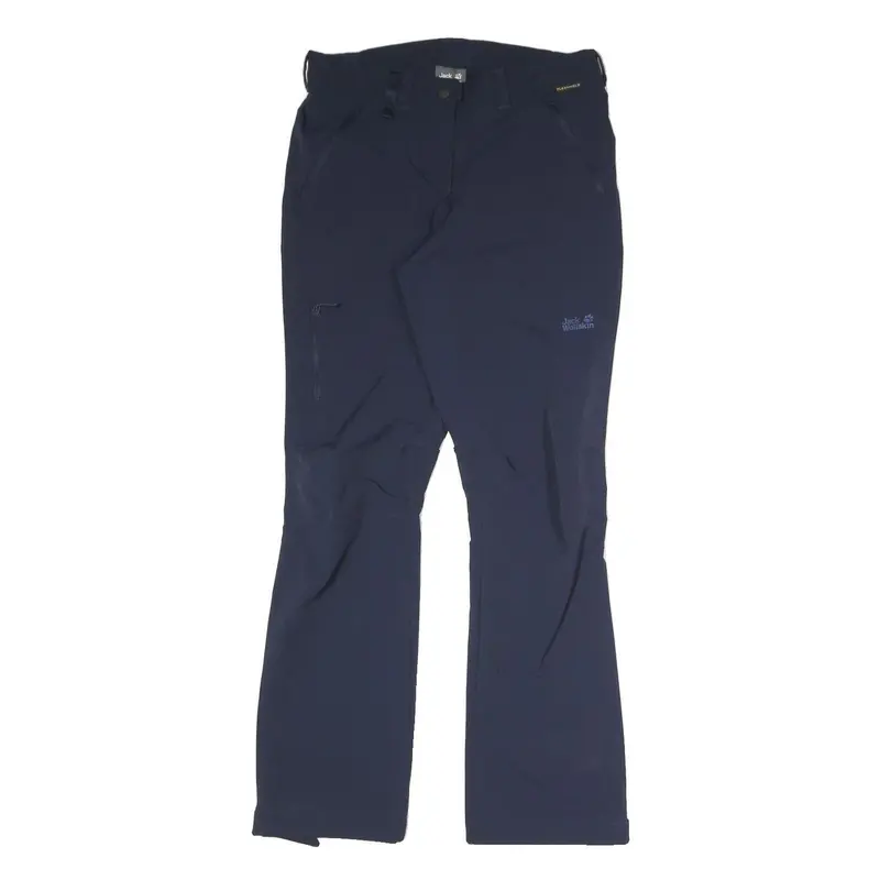 Jack Wolfskin Womens Regular Navy Blue Outdoor Hiking Trousers W30 L31 Zip 1