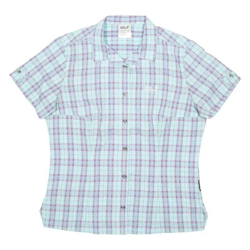 Jack Wolfskin Womens Shirt Blue Check M 1