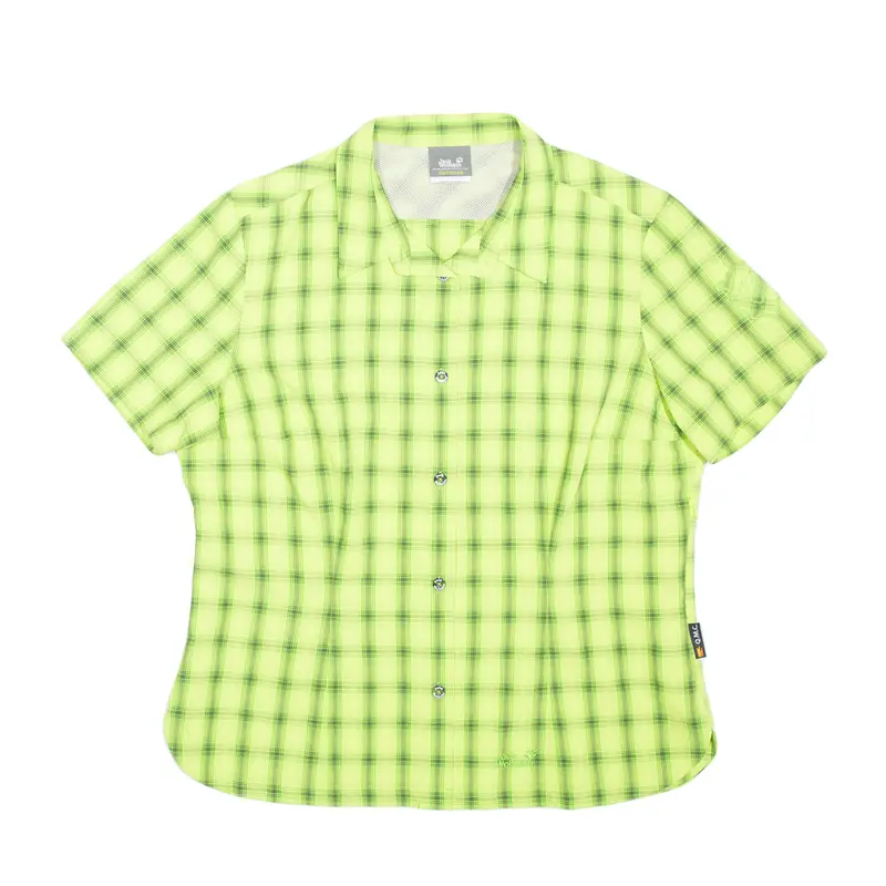 Jack Wolfskin Womens Shirt Green Check Uk 16 1