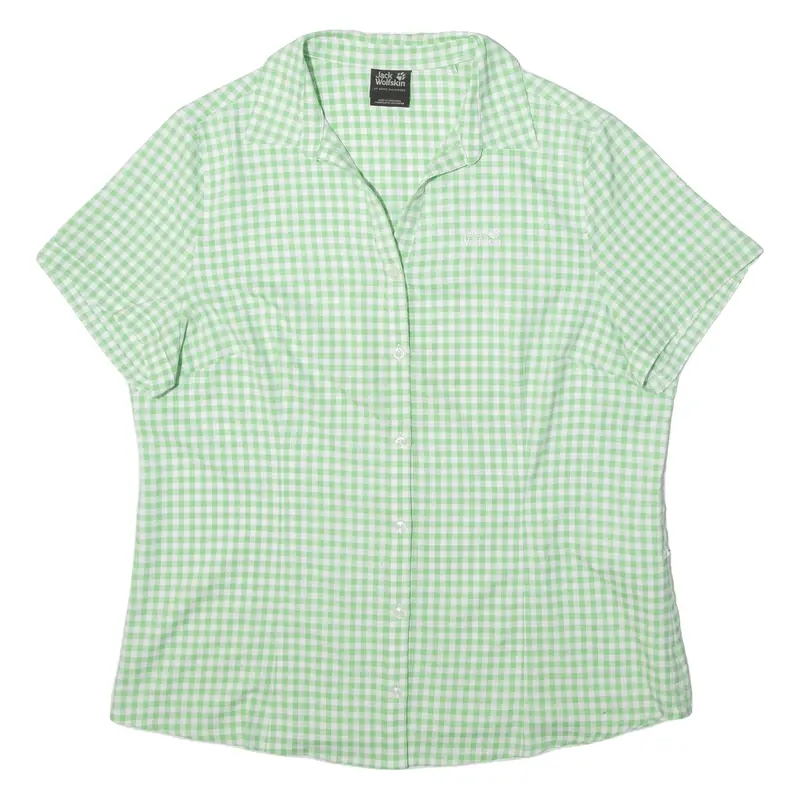 Jack Wolfskin Womens Shirt Green Check Xl 1