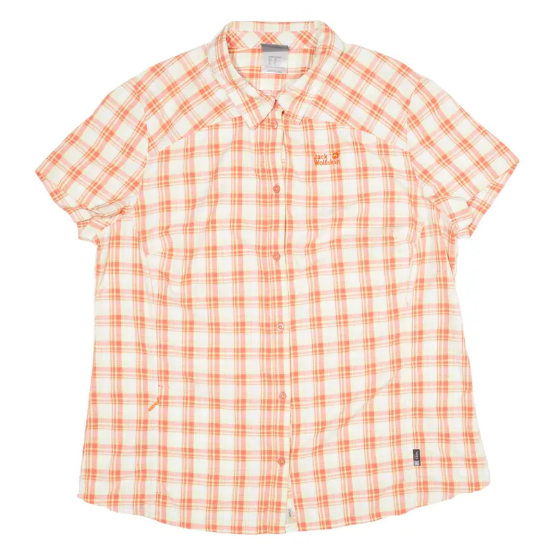 Jack Wolfskin Womens Shirt Orange Check 2Xl 1