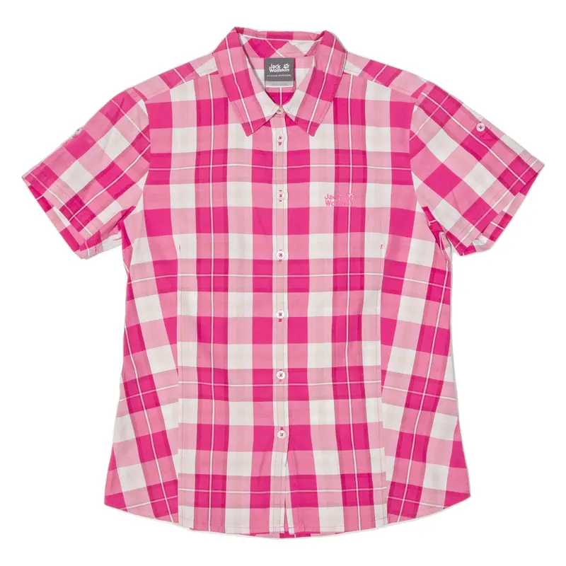 Jack Wolfskin Womens Shirt Pink Check S 1