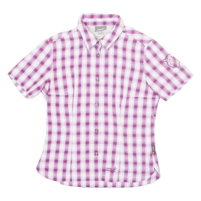 Jack Wolfskin Womens Shirt Purple Check S 1
