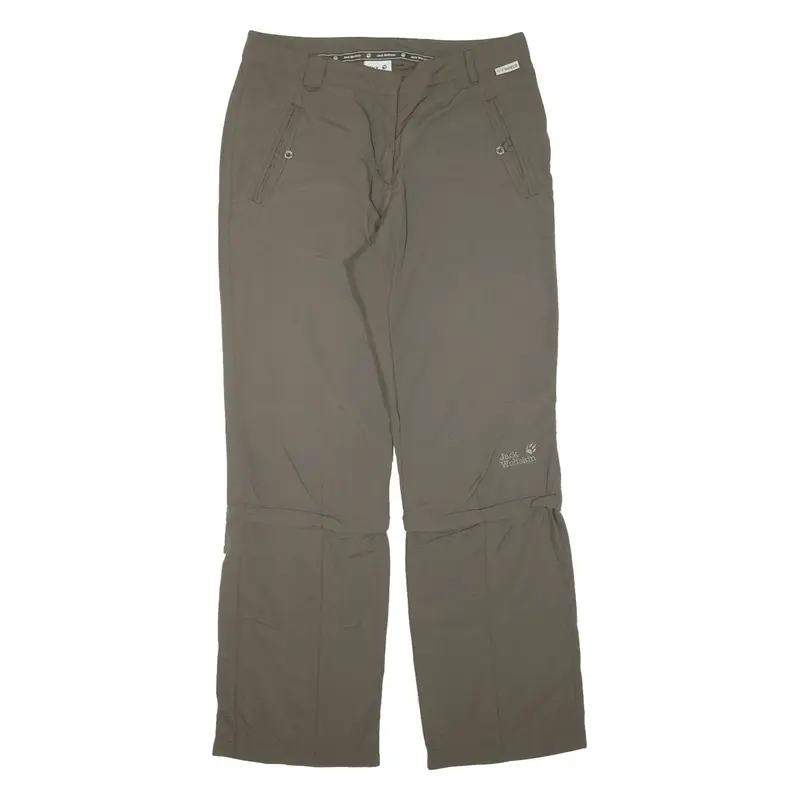 Jack Wolfskin Zip-Off Womens Trousers Green Relaxed Straight W31 L31 1