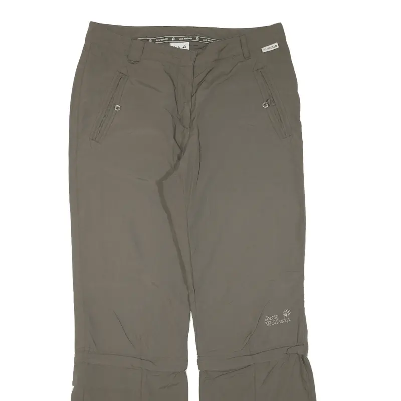 Jack Wolfskin Zip-Off Womens Trousers Green Relaxed Straight W31 L31 2