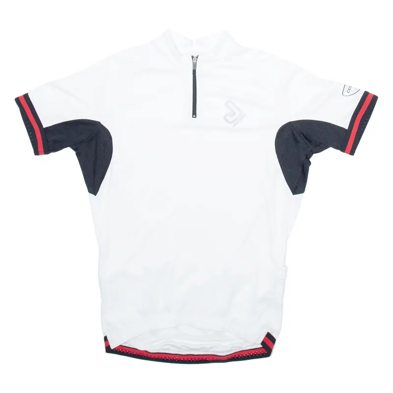 Jackaroo Cycling Mens Jersey White 1/4 Zip L 1