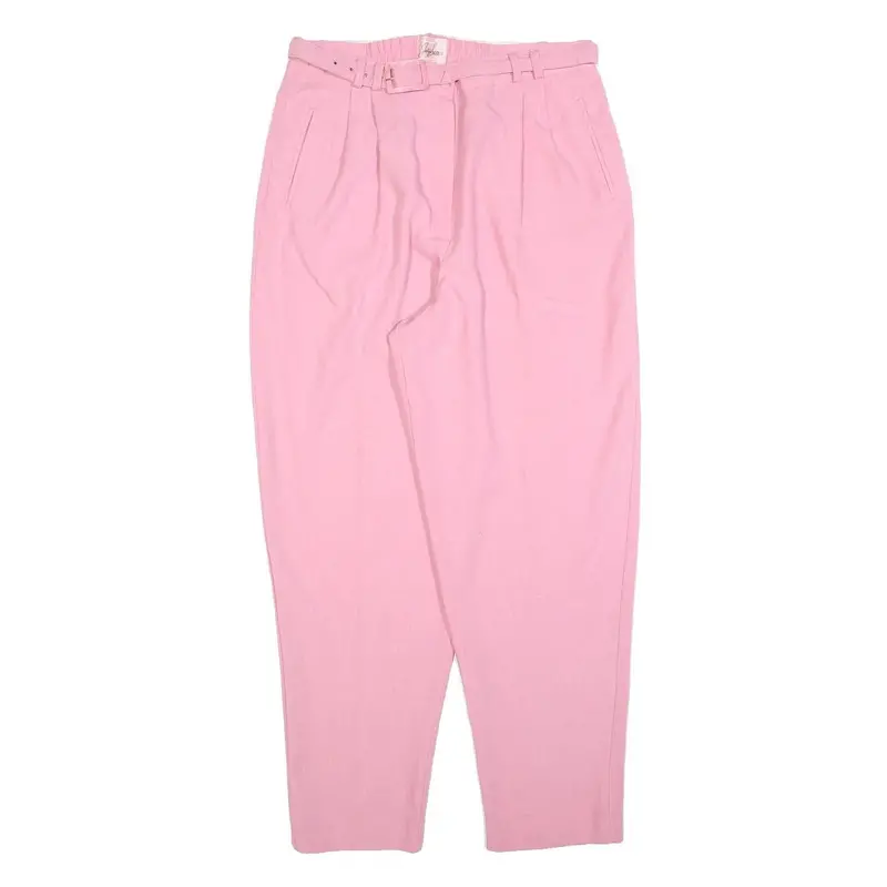 Jaclyn Smith Womens Polyester Blend Pink Relaxed Tapered Trousers W30 L30 1