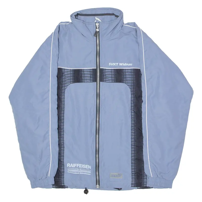 Jako Svkt Windau Netball Womens Windbreaker Jacket Blue 90S Crazy Pattern Uk 10 1