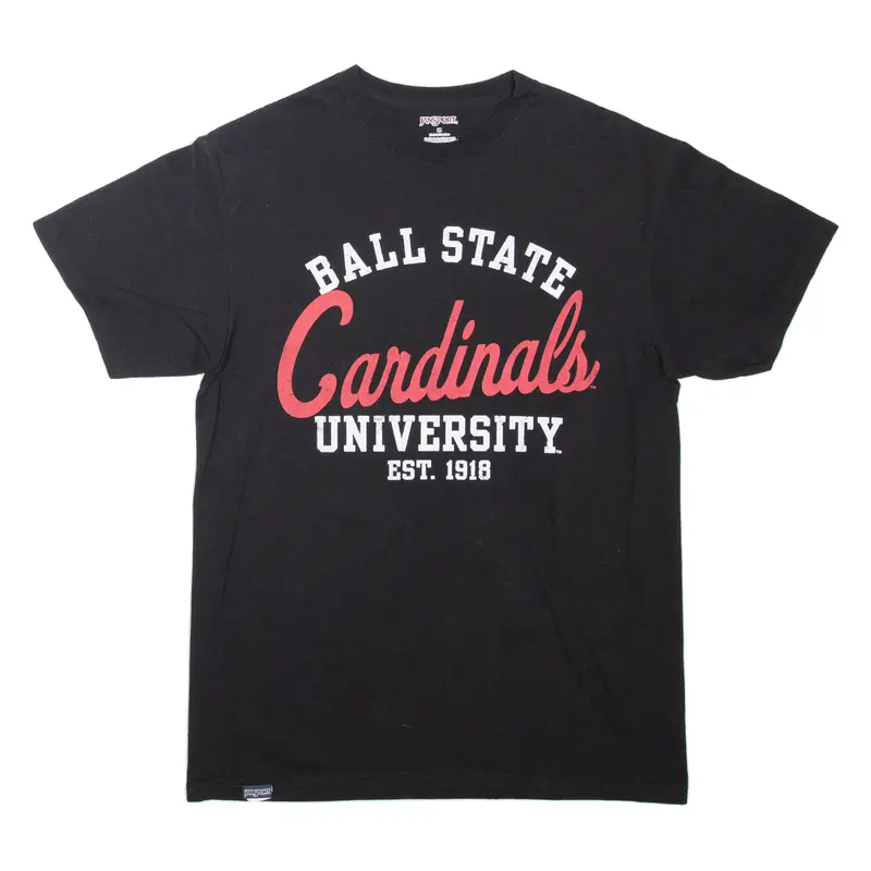 Jansport Ball State Cardinals University Mens T-Shirt Black M 1