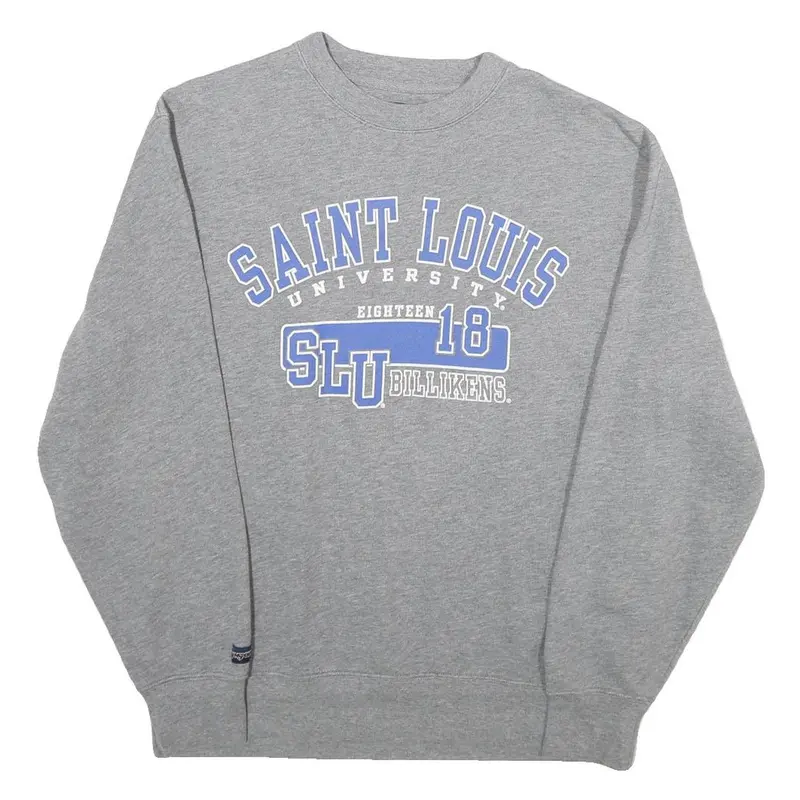 Jansport Mens Grey Saint Louis University Cotton Blend Crew Neck M Sweatshirt 1