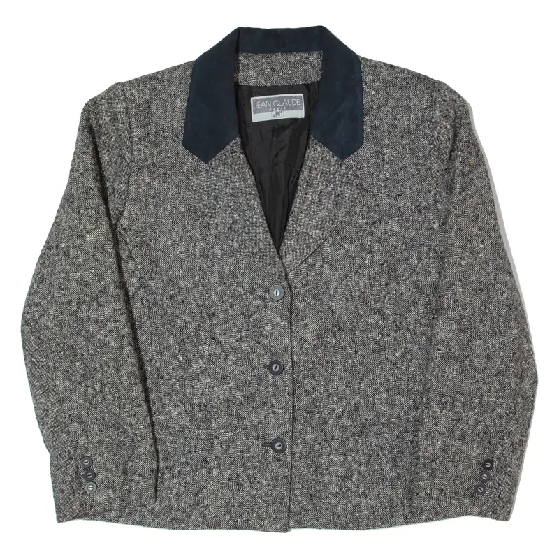 Jean Claude Womens Blazer Jacket Black Wool 90S M 1