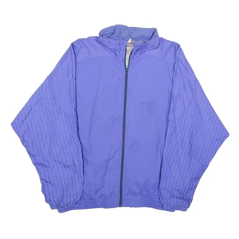 Jean Leduc Sport Womens Blue Nylon Zip Jacket Uk 12 Sportswear Light Weight 1