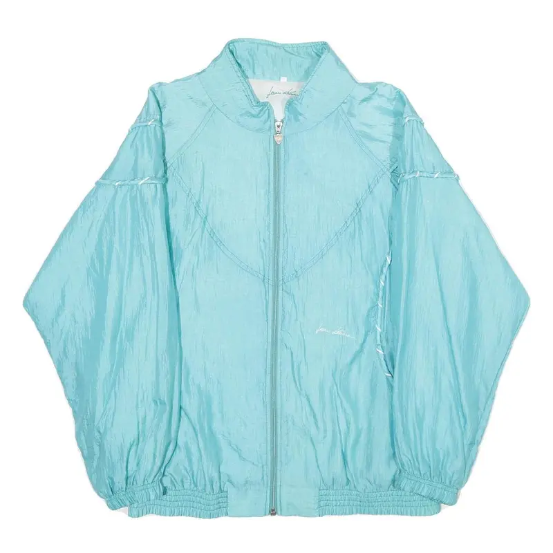 Jean Leisure Womens Blue Nylon Zip Jacket Uk 16 Casual Lightweight Outerwear 1