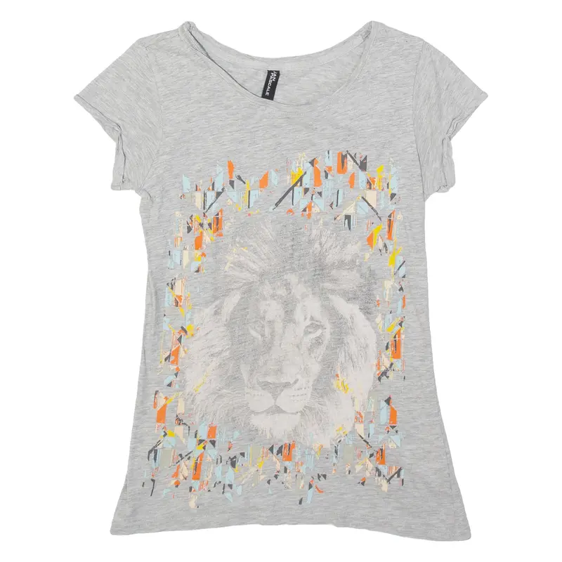 Jean Pascale Lion Womens T-Shirt Grey S 1