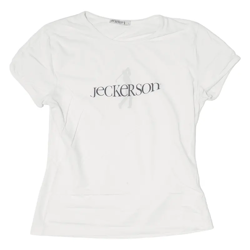 Jeckerson Womens T-Shirt White L 1