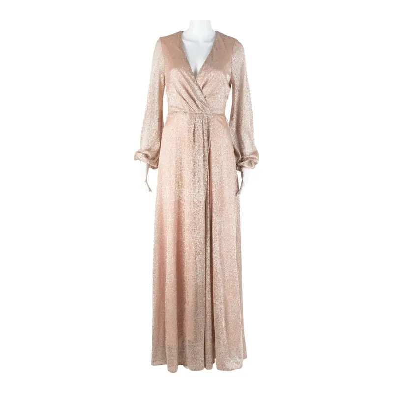 Jenny Packham Womens Maxi Dress Pink Long Sleeve Long M 1