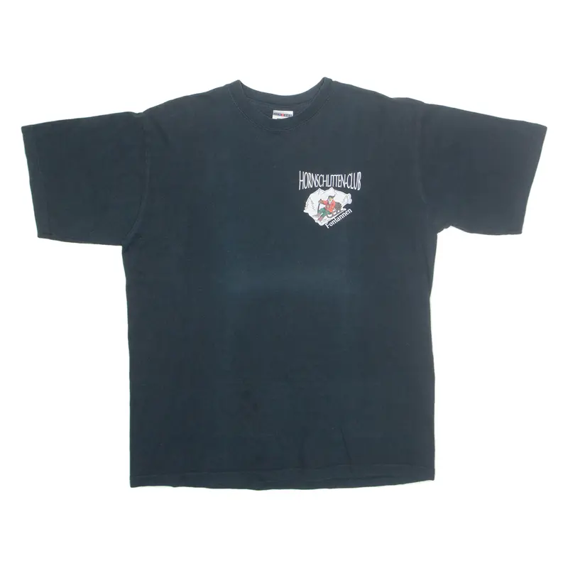 Jerzees Hornschlitten-Club Fontannen Mens T-Shirt Black S 1