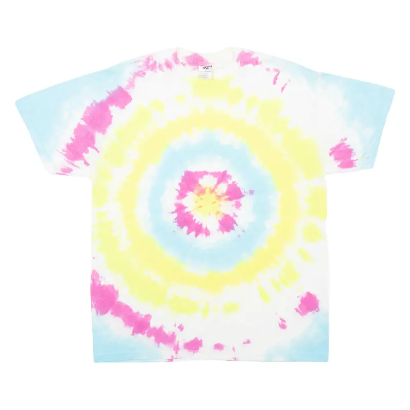 Jerzees Mens Tie Dye T-Shirt Yellow L 1