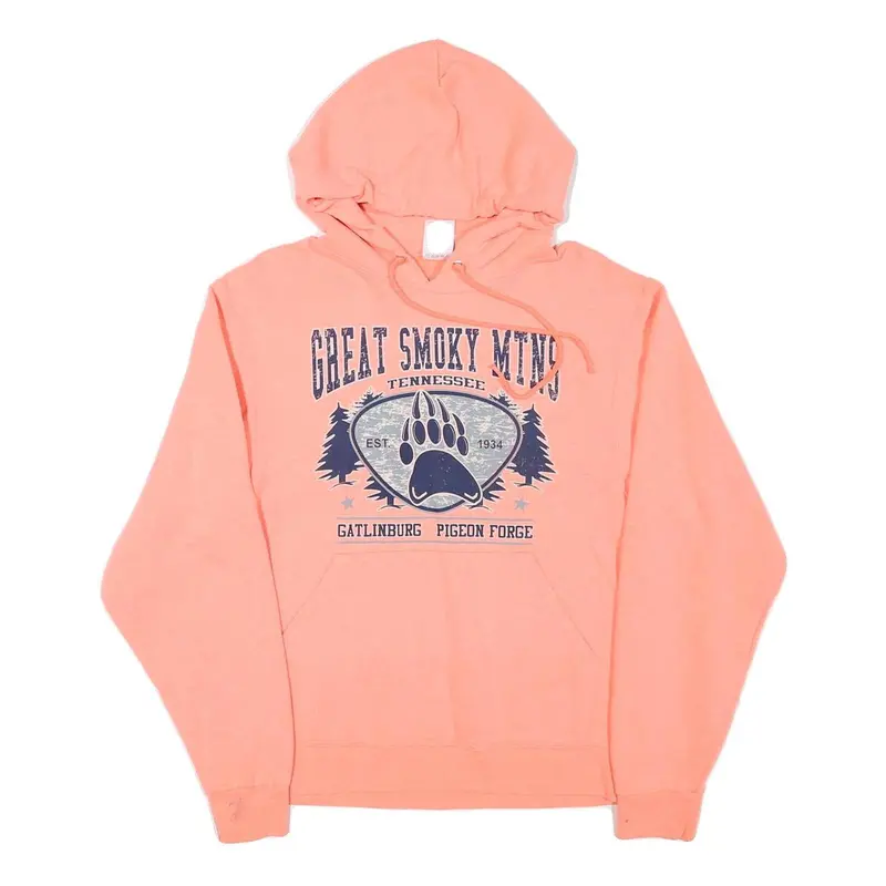 Jerzees Womens Peach Great Smoky Mountains Pullover Hoodie S Cotton Blend 1
