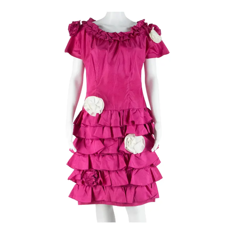 Jewels Womens Pencil Dress Pink Short Sleeve Knee Length L 1