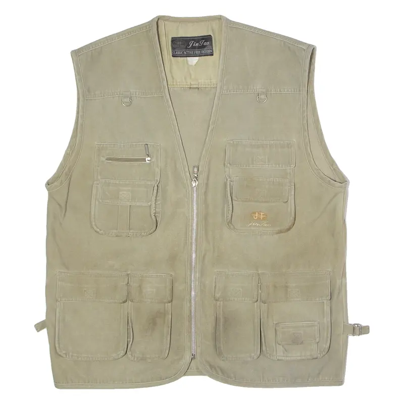 Jin Jao Fishing Mens Gilet Beige 90S Xl 1