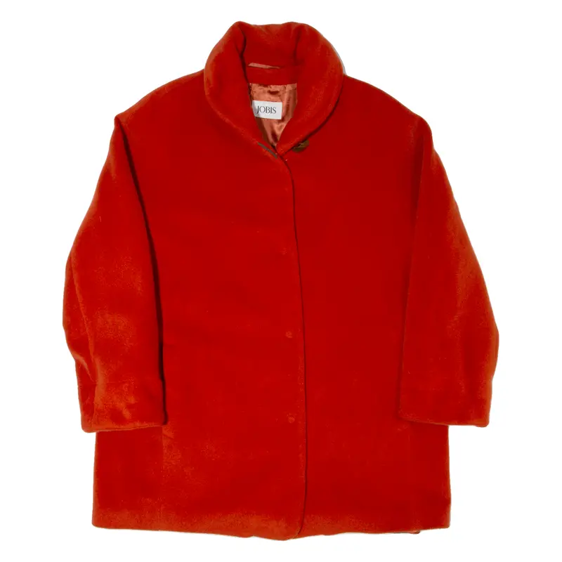 Jobis Womens Overcoat Coat Orange Wool 90S L 1