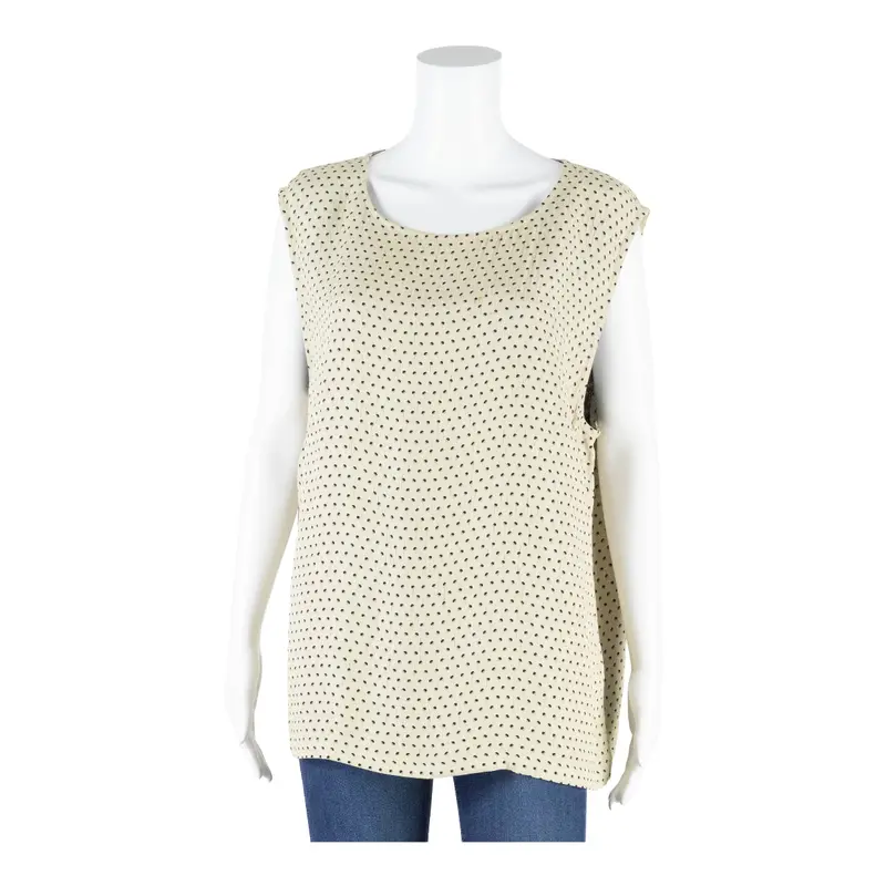 Jobis Womens Vests Top Cream Sleeveless Viscose Spotted L 1