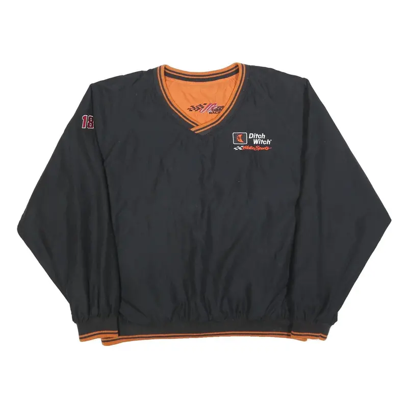 Joe Gibbs Racing Mens Black Orange Racing Jacket Xl Polyester Blend Plain 1