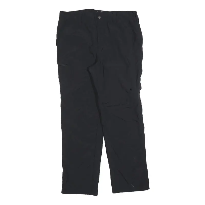 John Adams Mens Black Regular Fit Straight Leg Trousers W38 L30 Polyester Blend 1