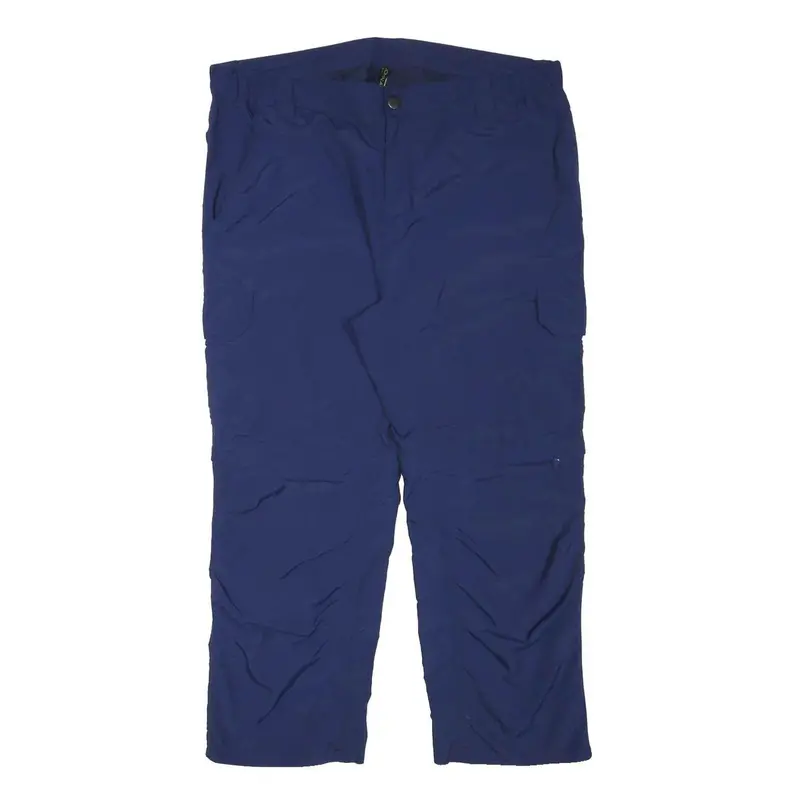John Adams Mens Polyester Blend Navy Blue Regular Fit Cargo Trousers W38 L25 1
