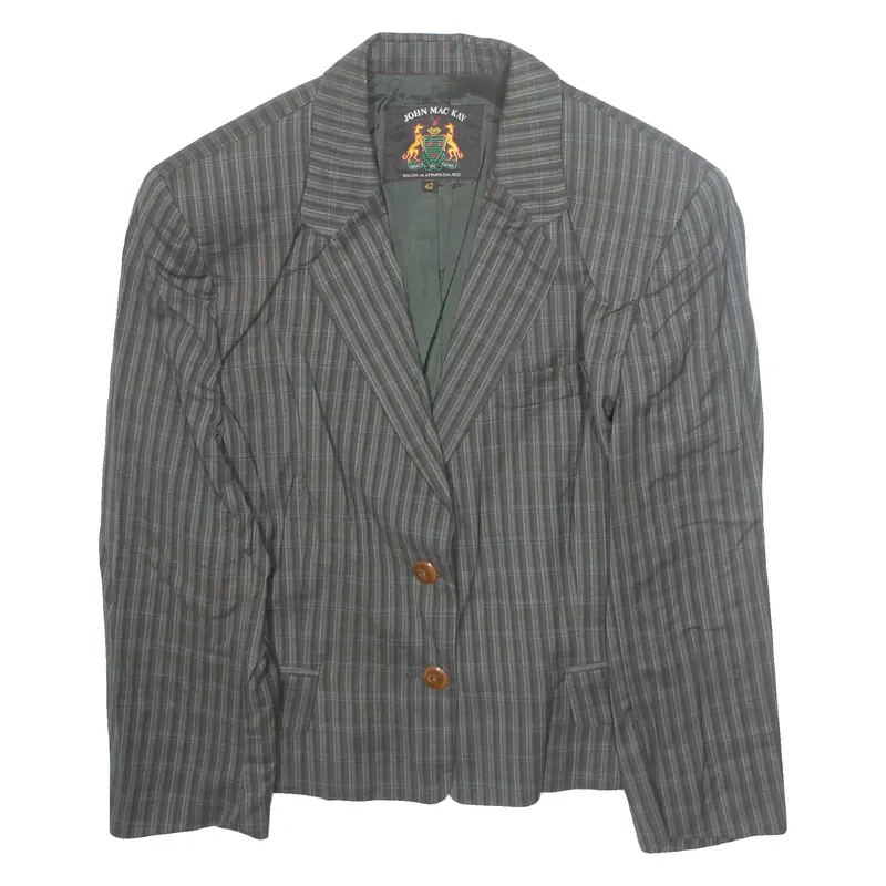 John Mac Kay Mens Blazer Jacket Green Plaid M 1