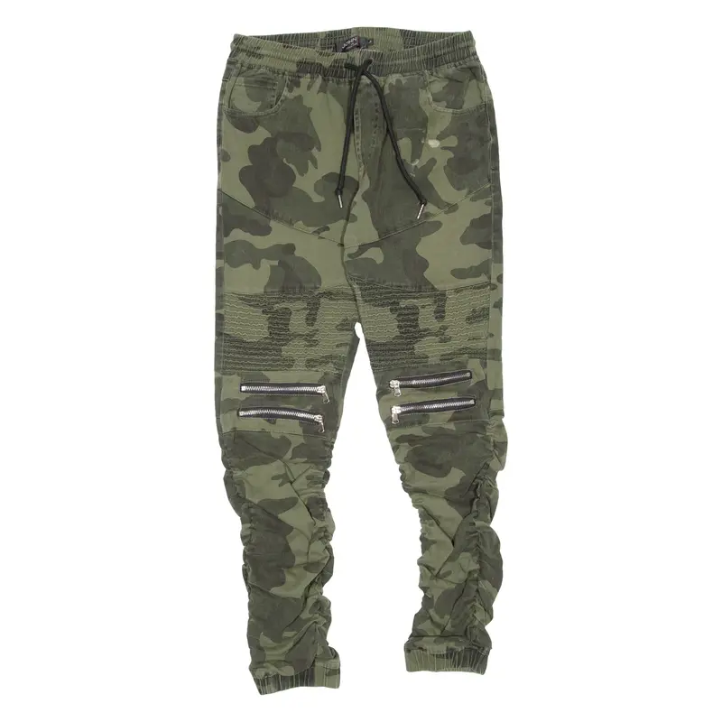 John Ruched Mens Trousers Green Regular Skinny W28 L32 1