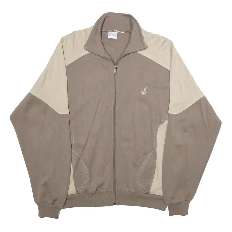 Joinville Mens Beige & Brown Zip Jacket Xl Wool Blend Plain Sports Casual 1