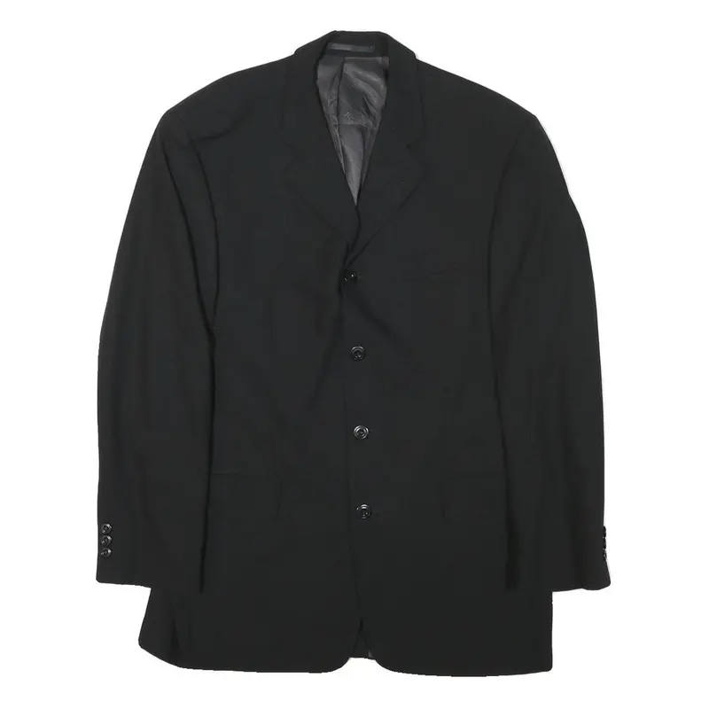 Joop Mens Black Wool Blend Classic Jacket S Button Closure Tailored Plain 1