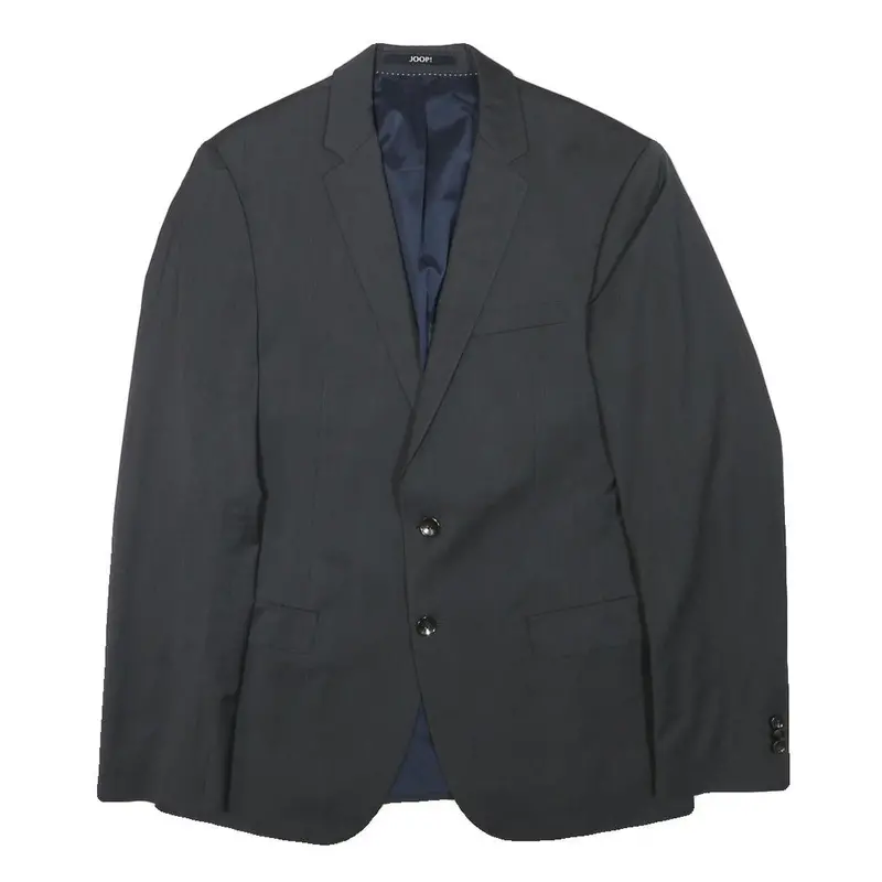 Joop! Mens Black Wool Blend Classic Jacket S Woven Button Closure 1