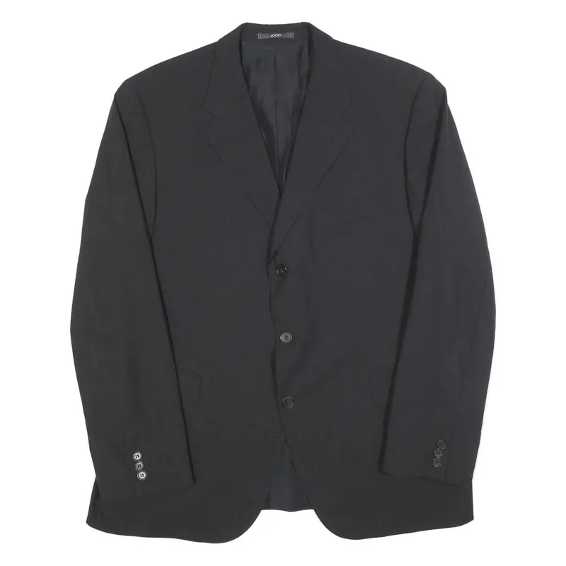 Joop! Mens Black Wool Blend Classic Jacket Xl Woven Button Closure Tailored 1