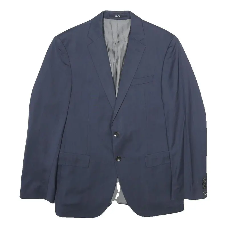 Joop! Mens Blue Wool Blend Button Jacket M Classic Plain Formal Smart 1