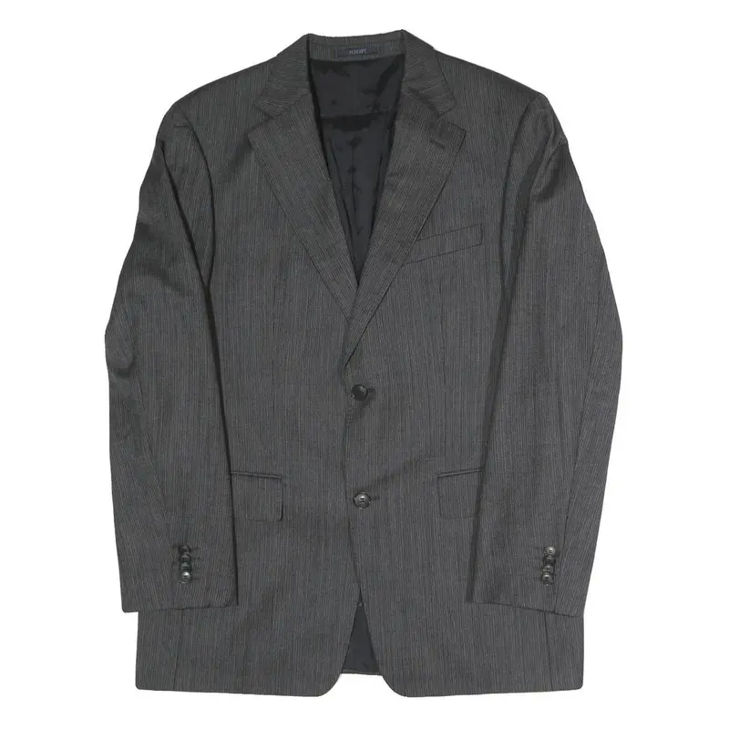 Joop Mens Grey Pinstripe Classic Jacket M Woven Tailored Button Closure 1