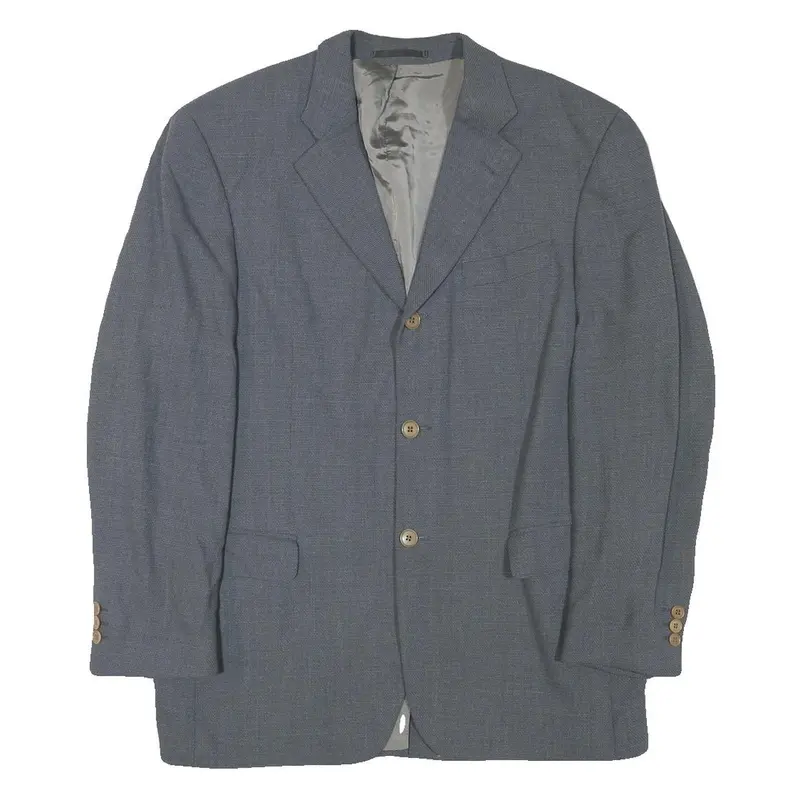 Joop! Mens Grey Wool Blend Classic Jacket L Button Closure Tailored Fit 1
