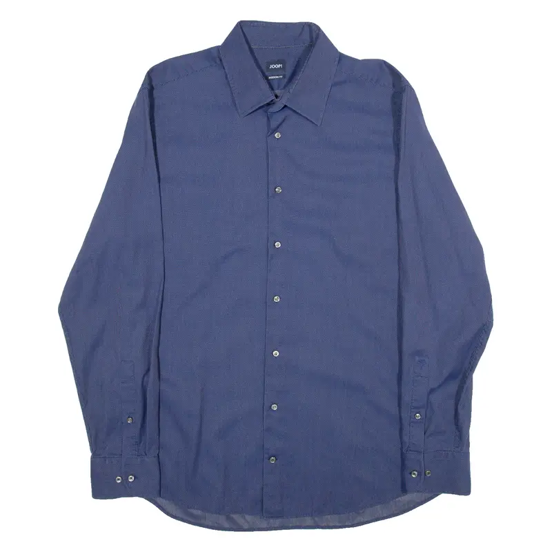 Joop Modern Fit Mens Formal Shirt Blue Long Sleeve L 1