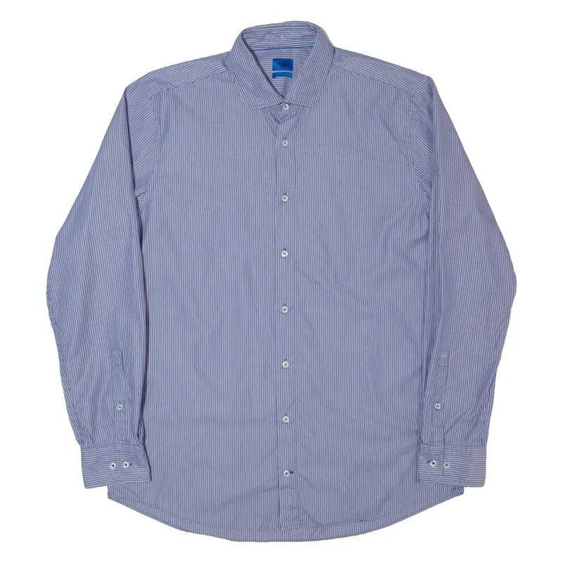 Joop! Slim Fit Mens Shirt Blue Striped Long Sleeve L 1