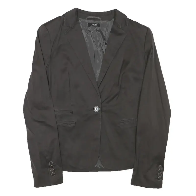 Joop Womens Black Classic Jacket Xs Polyester Blend Button Plain Tailored Blazer 1
