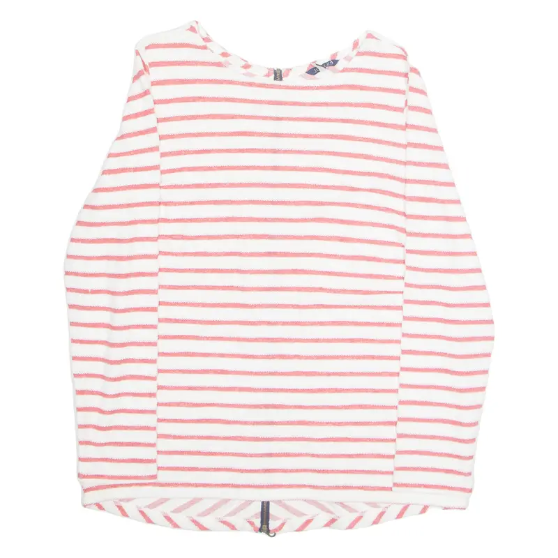 Joules Womens Printed Top Red Long Sleeve Striped Uk 14 1