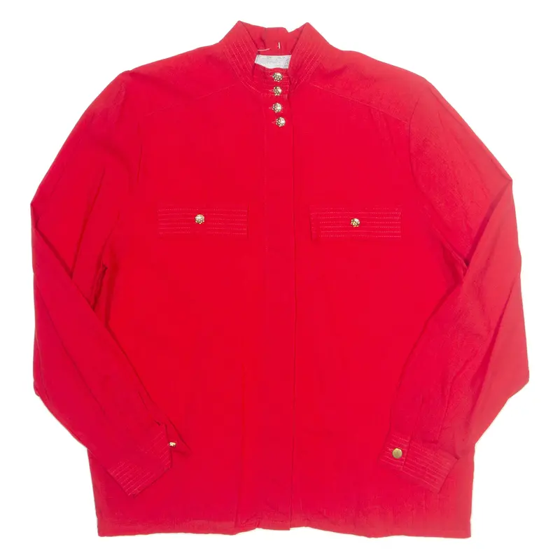 Julietta Womens Blouse Red Long Sleeve M 1