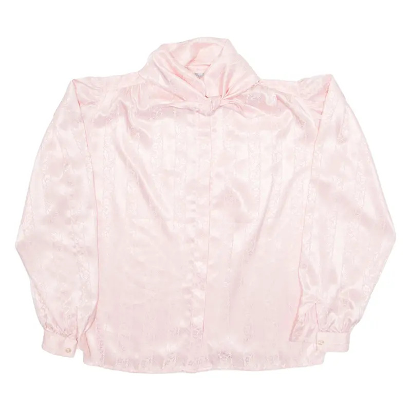 Julietta Womens Printed Shirt Pink Collared Long Sleeve Crazy Pattern M 1