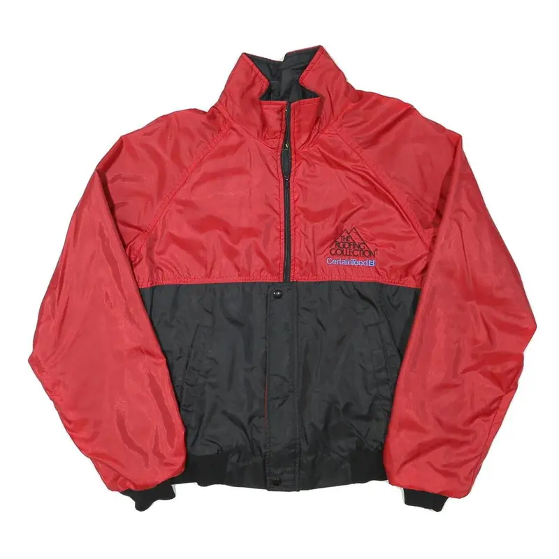 K Products Womens Red & Black Zip Jacket L Polyester Blend Colourblock The 1