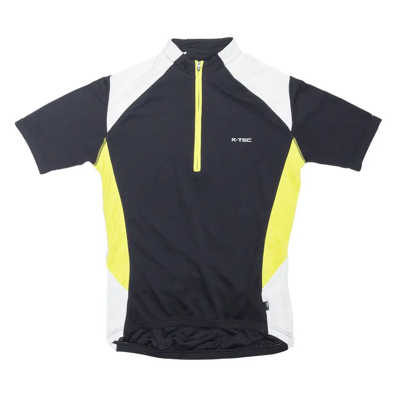 K-Tec Cycling Shirt Mens Jersey Black 1/2 Zip M 1