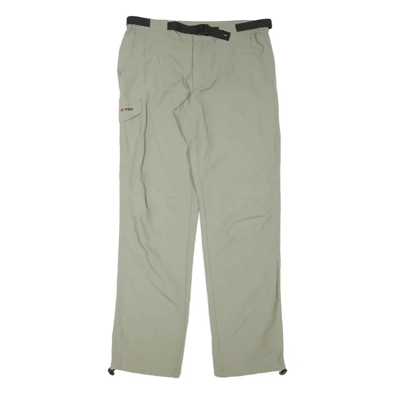 K-Tec Mens Polyester Blend Beige Regular Fit Straight Leg Trousers W31 L32 1